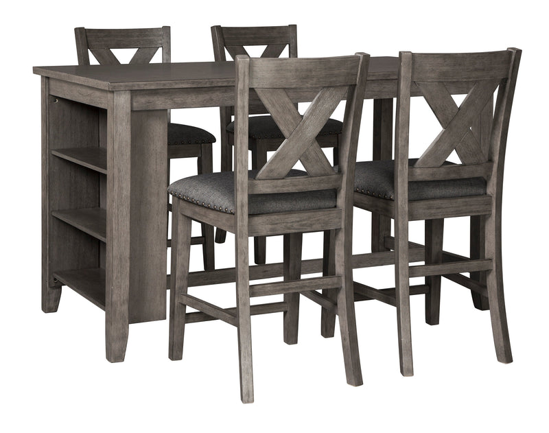 Caitbrook Gray 5 - Piece Counter Height Set - Lara FurnitureCounter Height Set