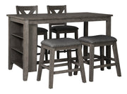 Caitbrook Gray 5 - Piece Counter Height Set - Lara FurnitureCounter Height Set