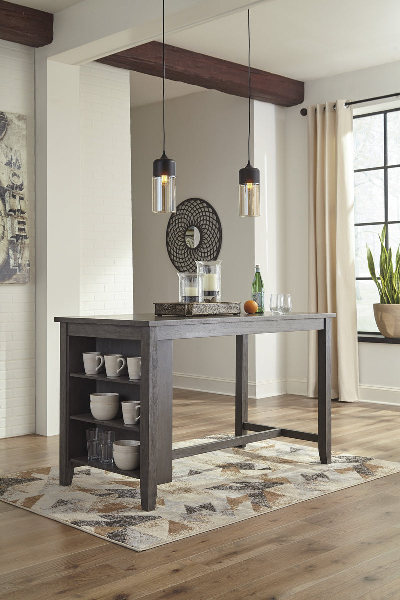 Caitbrook Gray 5 - Piece Counter Height Set w/ Stools - Lara FurnitureCounter Height Set
