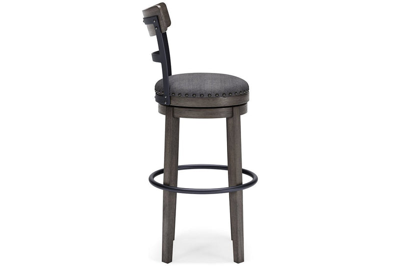 Caitbrook Gray Bar Height Bar Stool - Lara FurnitureBarstool