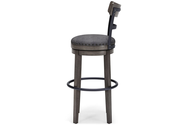 Caitbrook Gray Bar Height Bar Stool - Lara FurnitureBarstool