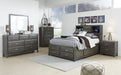 Caitbrook Gray Bookcase Storage Platform Youth Bedroom Set - Gate FurnitureYouth Bedroom Set