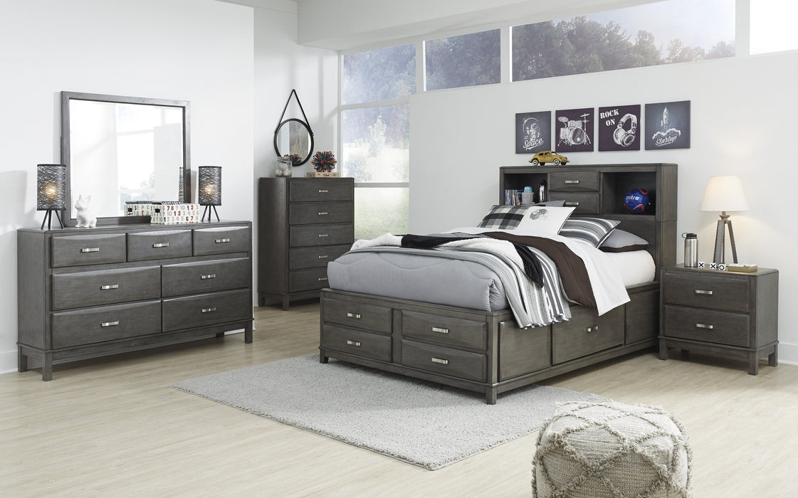 Caitbrook Gray Bookcase Storage Youth Bedroom Set - Gate FurnitureYouth Bedroom Set