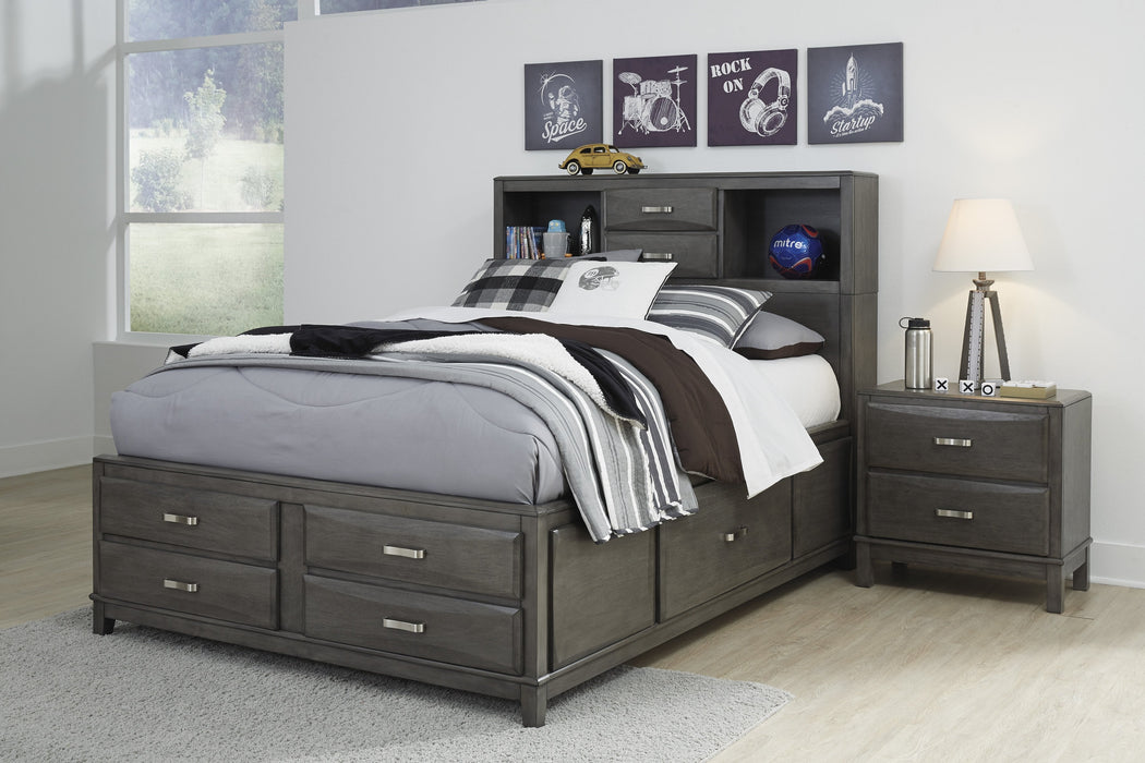 Caitbrook Gray Bookcase Storage Youth Bedroom Set - Gate FurnitureYouth Bedroom Set
