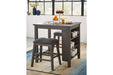 Caitbrook Gray Counter Height Dining Table and Bar Stools (Set of 3) - D388-113 - Lara Furniture