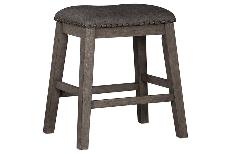 Caitbrook Gray Counter Height Upholstered Bar Stool (Set of 2) - Lara FurnitureBarstool
