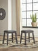 Caitbrook Gray Counter Height Upholstered Bar Stool (Set of 2) - Gate FurnitureBarstool