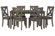 Caitbrook Gray Dining Table and Chairs (Set of 7) - Gate FurnitureDining Table