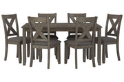 Caitbrook Gray Dining Table and Chairs (Set of 7) - Lara FurnitureDining Table