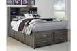 Caitbrook Gray Full Storage Bed with 7 Drawers - Gate FurnitureFull Bed