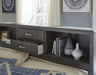 Caitbrook Gray Queen Bookcase Storage Bed - Gate FurnitureQueen Bed