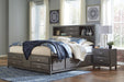 Caitbrook Gray Queen Storage Bed with 8 Drawers - Gate FurnitureQueen Bed