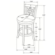 Calecita Wood Swivel Bar Chair Cappuccino (Set of 2) - 101930
