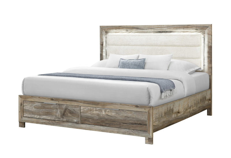 Callie Brown Full Bed With Storage - CALLIE-BROWN-FB