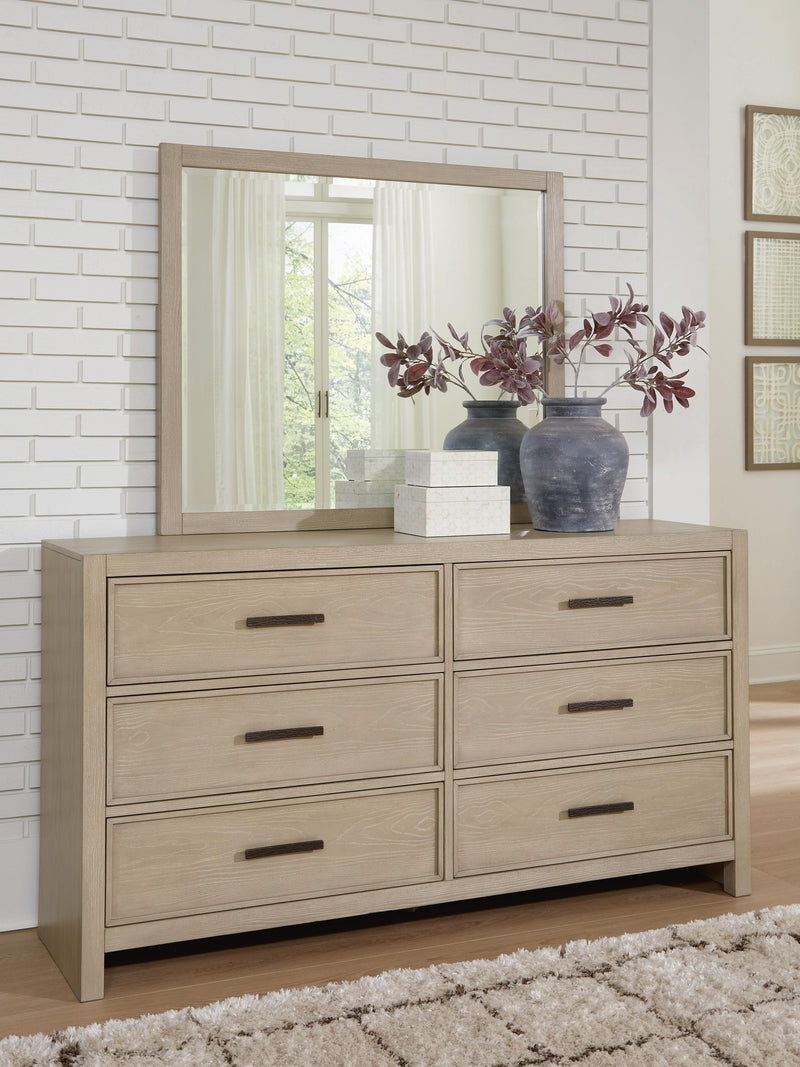 Calmoro Gray Dresser and Mirror - B602B1