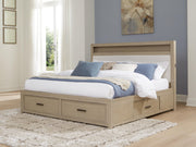 Calmoro Gray King Bookcase Bed - B602B8