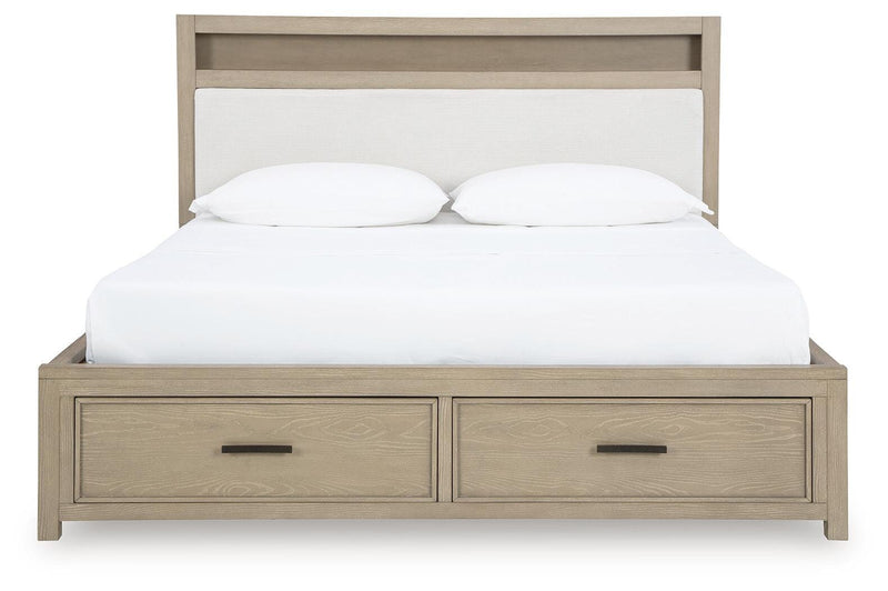 Calmoro Gray Queen Bookcase Bed - B602B4