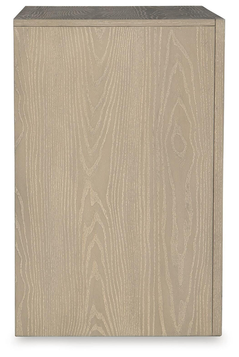 Calmoro King Bookcase Bed with Dresser and Nightstand in Gray - PKG021331