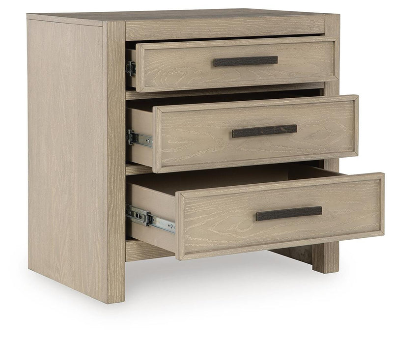 Calmoro Queen Bookcase Bed with Dresser and Nightstand in Gray - PKG021323