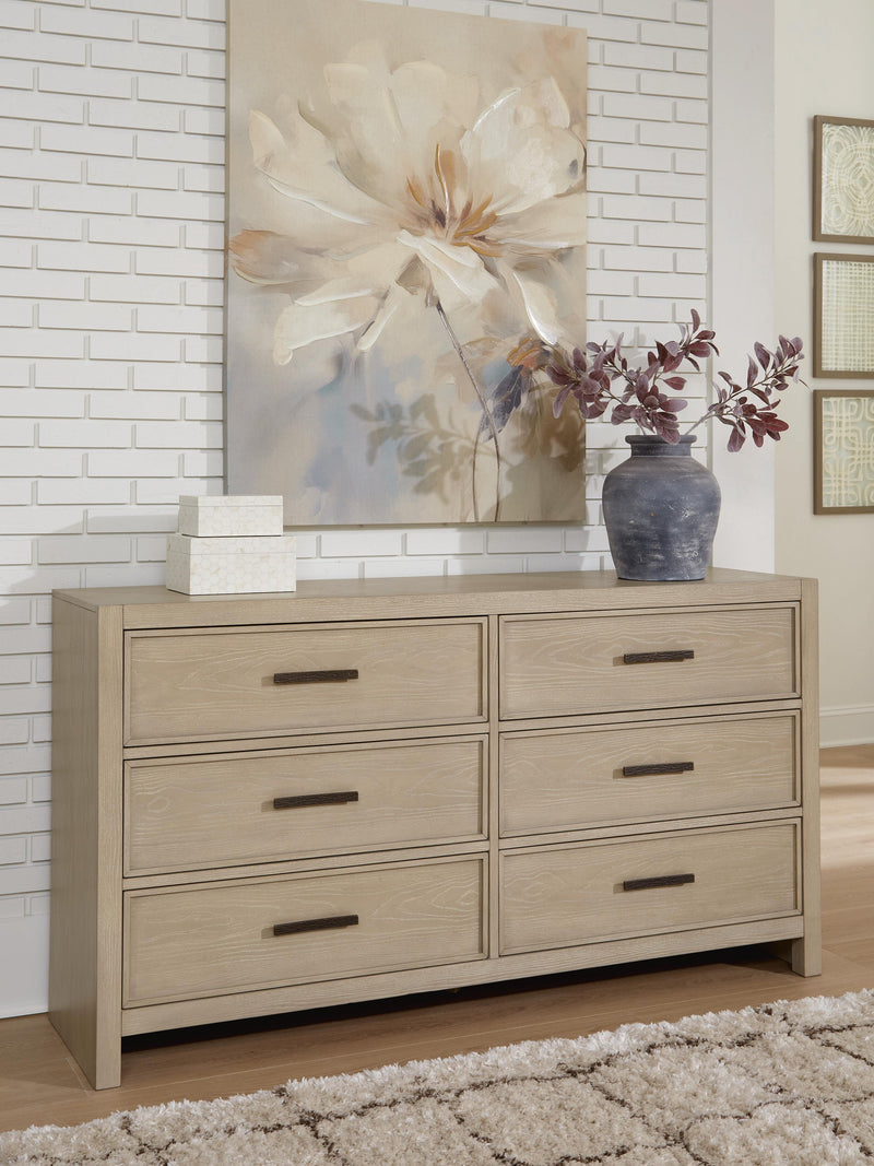 Calmoro Queen Bookcase Bed with Dresser in Gray - PKG021322