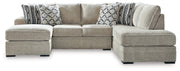 Calnita 2-Piece Sectional with Ottoman in Sisal - PKG015791