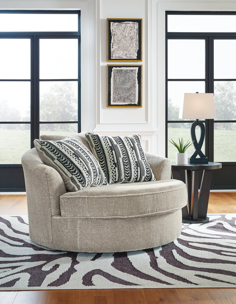 Calnita Oversized Swivel Accent Chair - Lara FurnitureChair