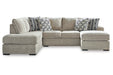 Calnita Sisal 2 - Piece LAF Chaise Sectional - Gate FurnitureSectional