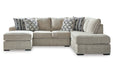 Calnita Sisal 2 - Piece RAF Chaise Sectional - Gate FurnitureSectional