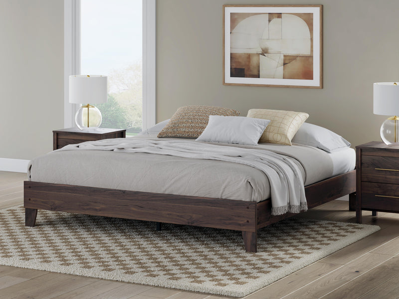 Calverson Brown King Platform Bed - EB3660-114