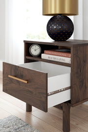 Calverson Full Panel Headboard, Dresser, Chest and 2 Nightstands in Mocha - PKG017843