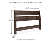 Calverson Full Panel Headboard, Dresser, Chest and 2 Nightstands in Mocha - PKG017843