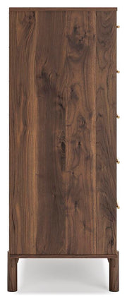 Calverson Full Panel Headboard, Dresser, Chest and Nightstand in Mocha - PKG017842