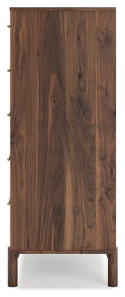 Calverson Full Panel Headboard, Dresser, Chest and Nightstand in Mocha - PKG017842