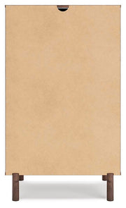 Calverson Full Panel Platform Bed, Dresser and Chest in Mocha - PKG017846
