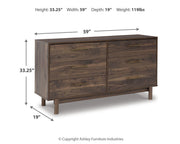 Calverson Full Platform Bed and Dresser in Mocha - PKG017834