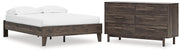 Calverson Full Platform Bed and Dresser in Mocha - PKG017834