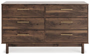 Calverson Full Platform Bed, Dresser and 2 Nightstands in Mocha - PKG017838
