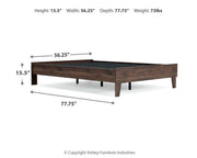 Calverson Full Platform Bed, Dresser and 2 Nightstands in Mocha - PKG017838