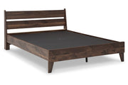 Calverson Mocha Full Panel Platform Bed - Gate FurnitureFull Bed