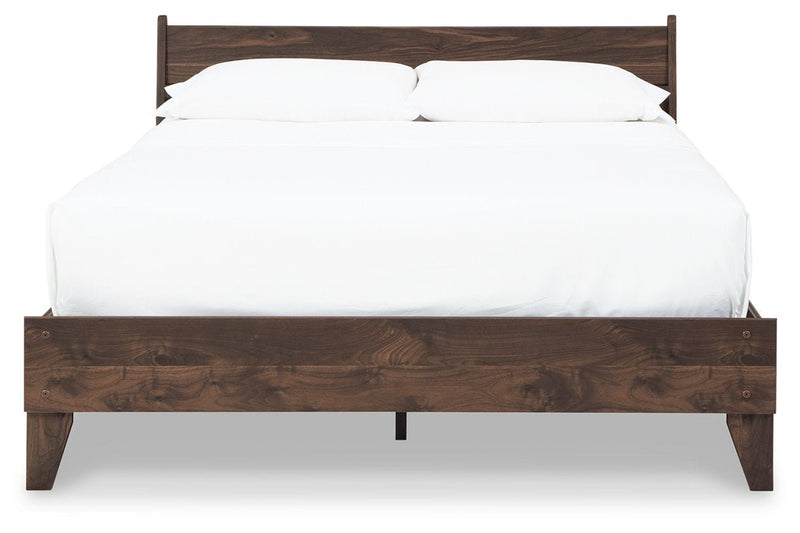 Calverson Mocha Full Panel Platform Bed - Gate FurnitureFull Bed