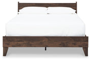 Calverson Mocha Queen Panel Platform Bed - Gate FurnitureQueen Bed