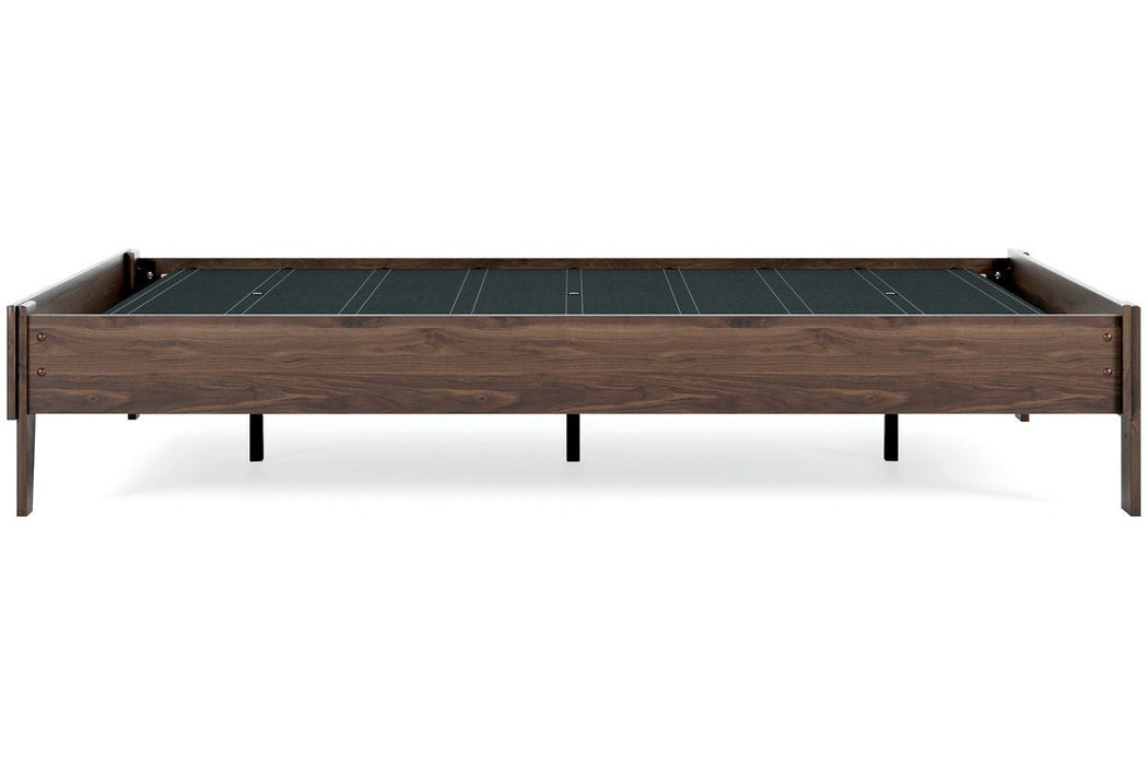 Calverson Mocha Queen Platform Bed - Gate FurnitureQueen Bed