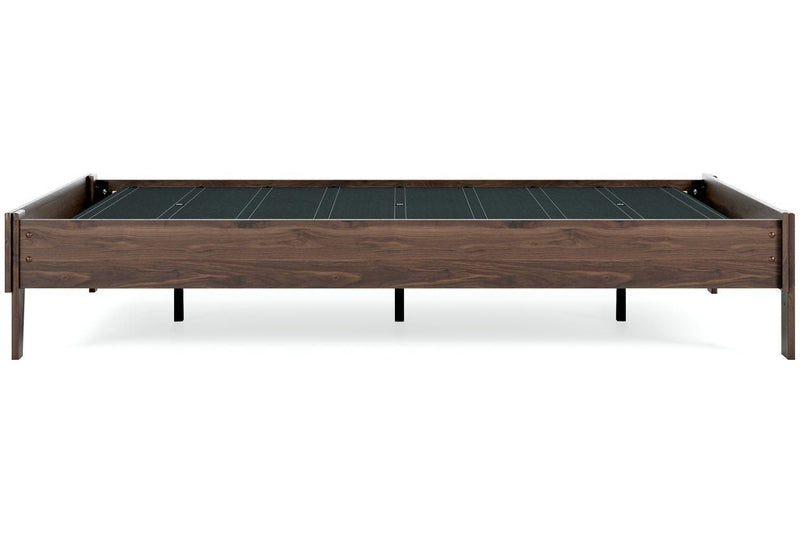 Calverson Mocha Queen Platform Bed - Lara FurnitureQueen Bed
