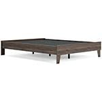 Calverson Mocha Queen Platform Bed - Gate FurnitureQueen Bed