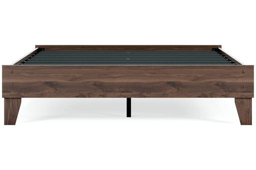 Calverson Mocha Queen Platform Bed - Gate FurnitureQueen Bed