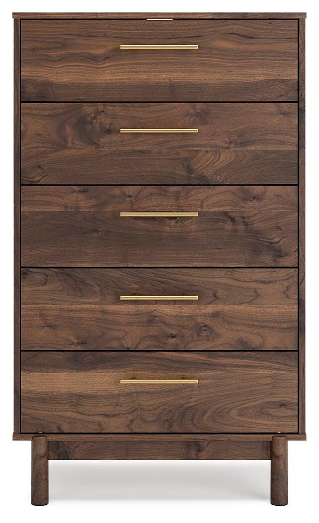 Calverson Queen Panel Headboard, Dresser and Chest in Mocha - PKG017858