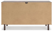 Calverson Queen Panel Headboard, Dresser and Chest in Mocha - PKG017858