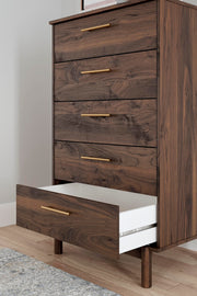 Calverson Queen Panel Headboard, Dresser, Chest and 2 Nightstands in Mocha - PKG017860