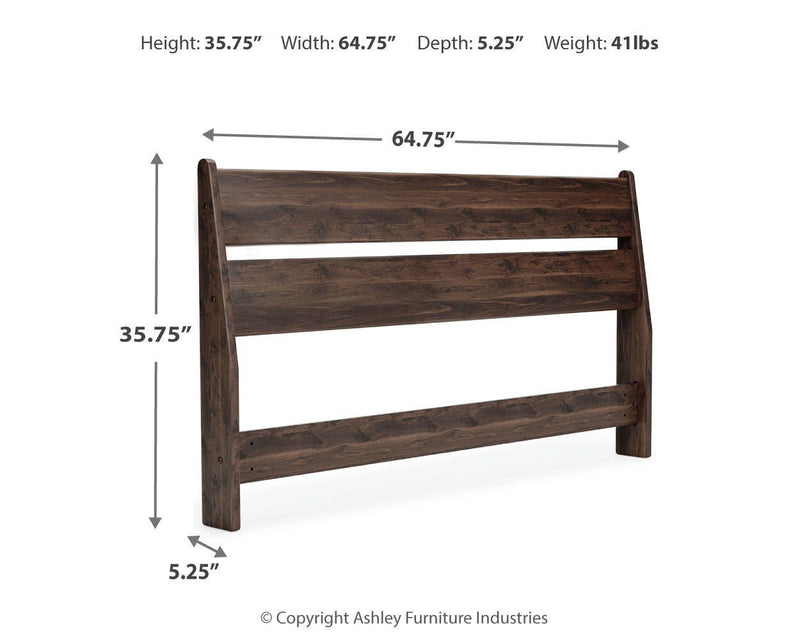 Calverson Queen Panel Headboard, Dresser, Chest and Nightstand in Mocha - PKG017859