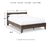 Calverson Queen Panel Platform Bed and Dresser in Mocha - PKG017862
